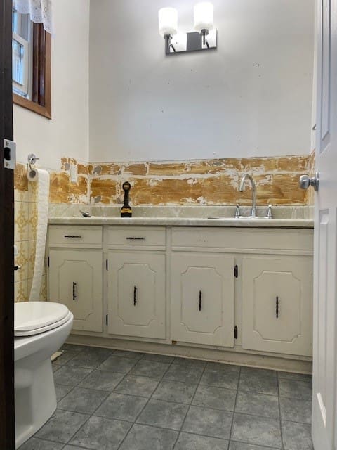Bathroom Vanity 1 before Fireplace before, during